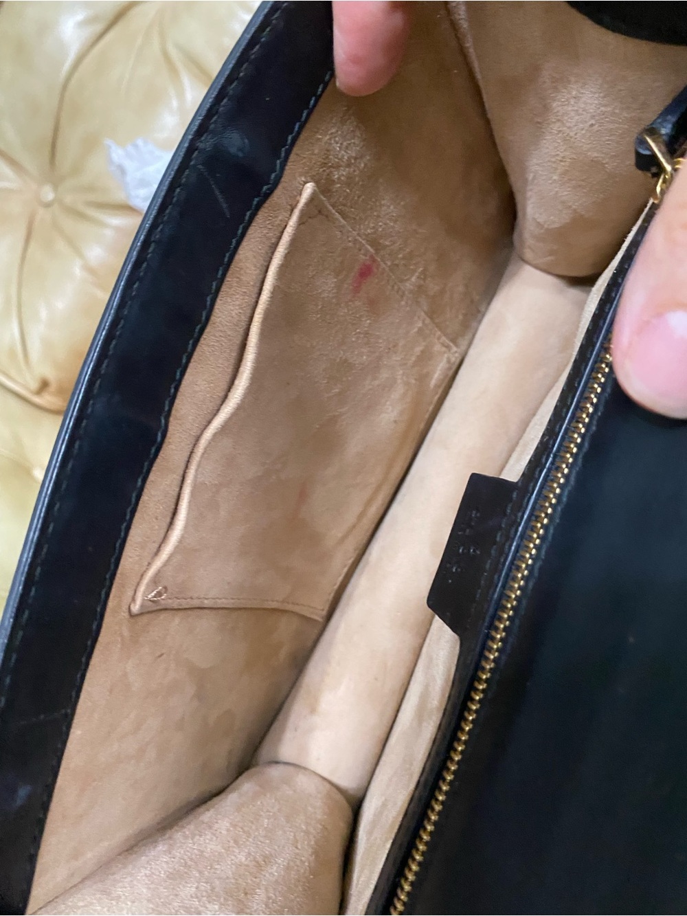 Sale! COA Gucci Sylvie SCUFFS Small Satchel w/Ribbon Strap Black Leather Chain - Picture 16 of 16